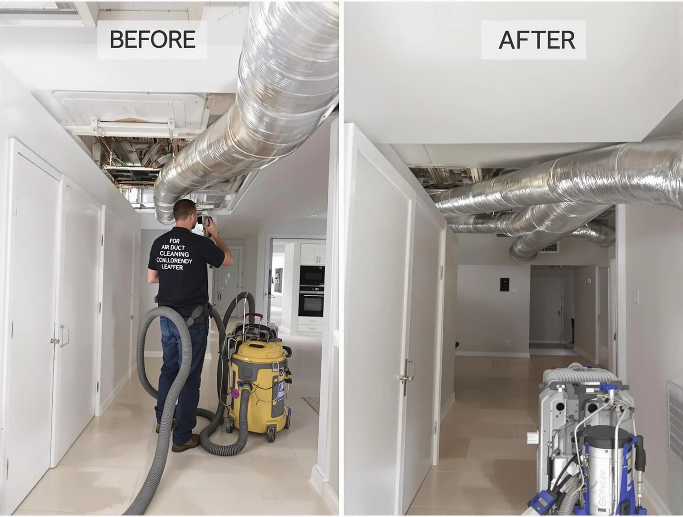 Fairview Air Duct Cleaning professional performing thorough air duct cleaning in Fairview