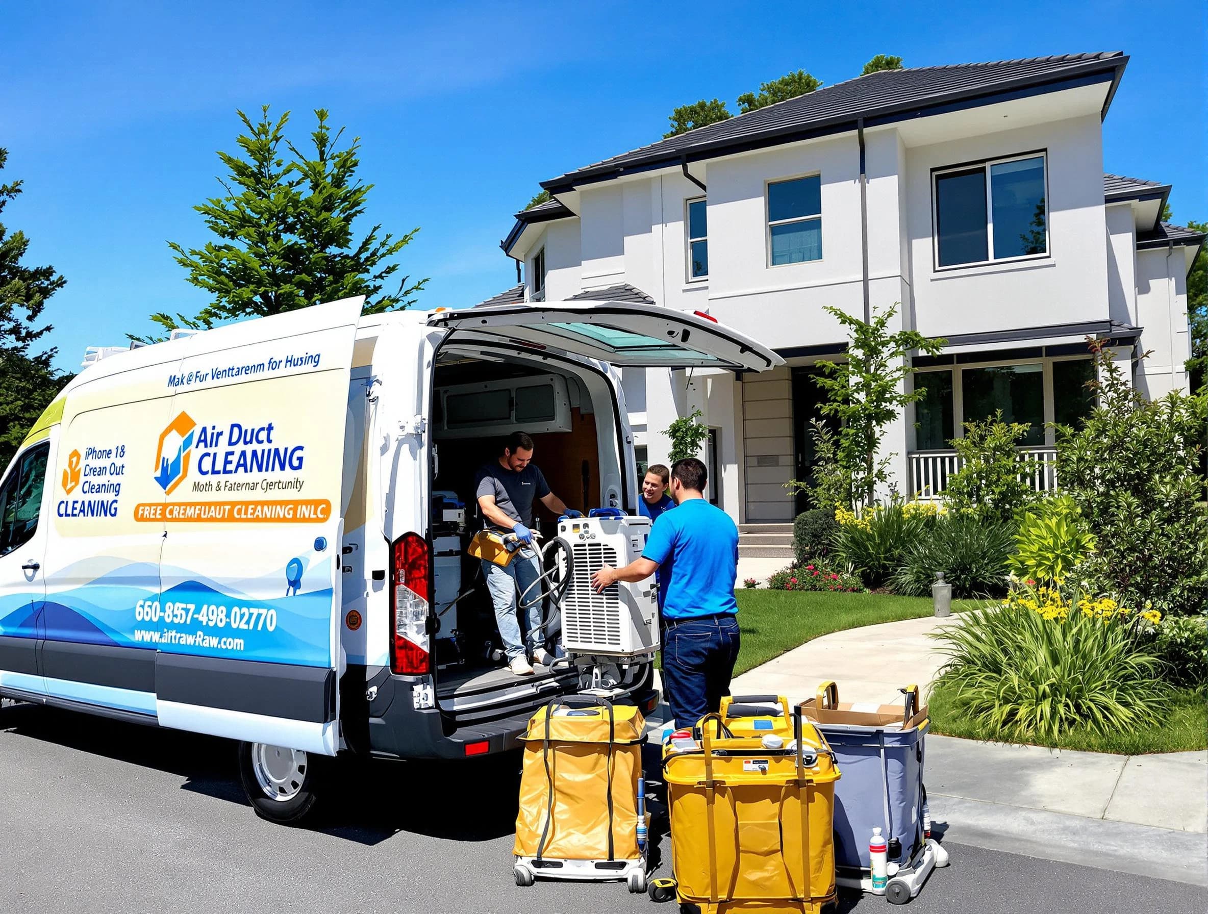 Fairview Air Duct Cleaning technician performing professional air duct cleaning in Fairview