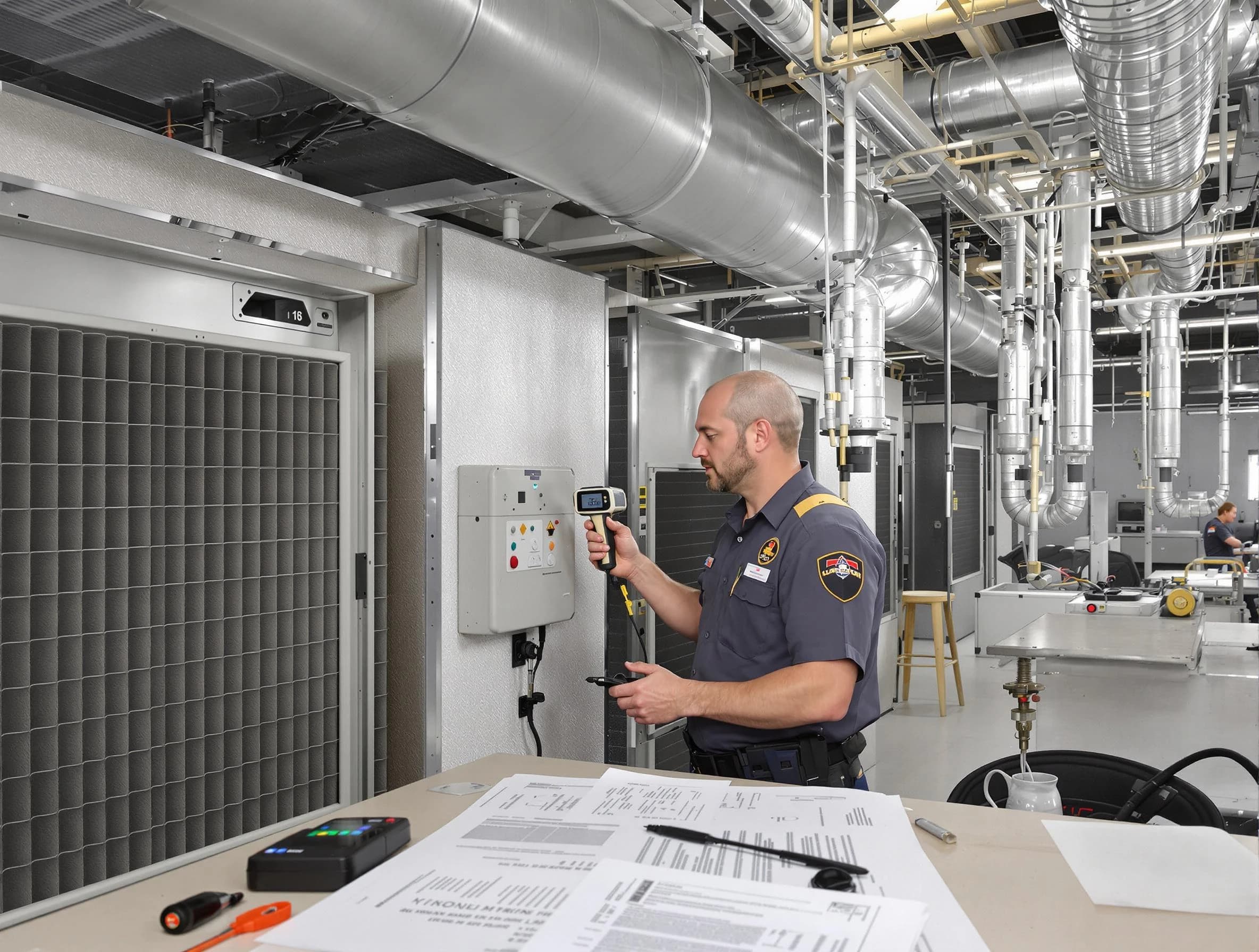 Professional filter system inspection by Fairview Air Duct Cleaning in Fairview