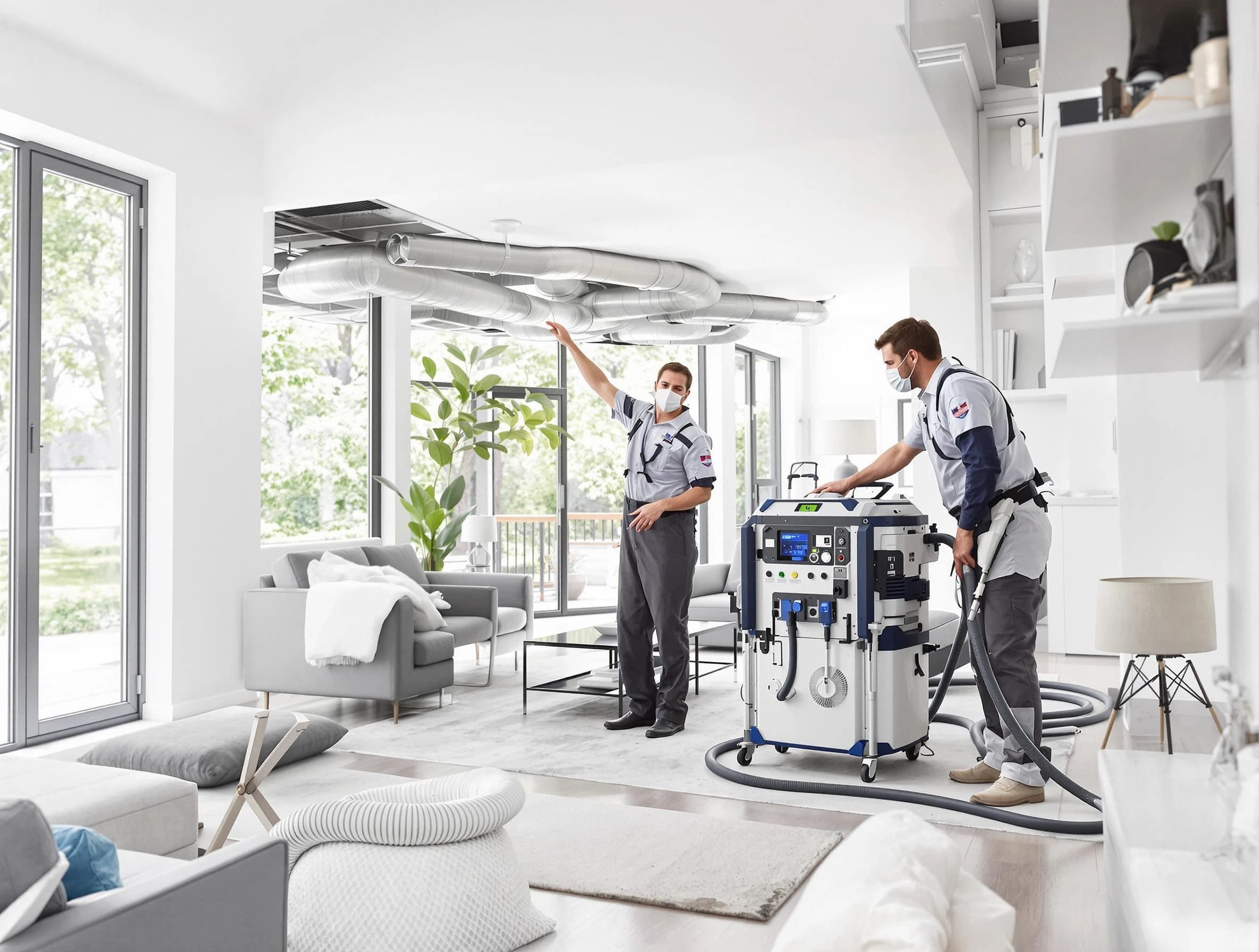 Fairview Air Duct Cleaning professional conducting pure air duct cleaning with state-of-the-art equipment in Fairview