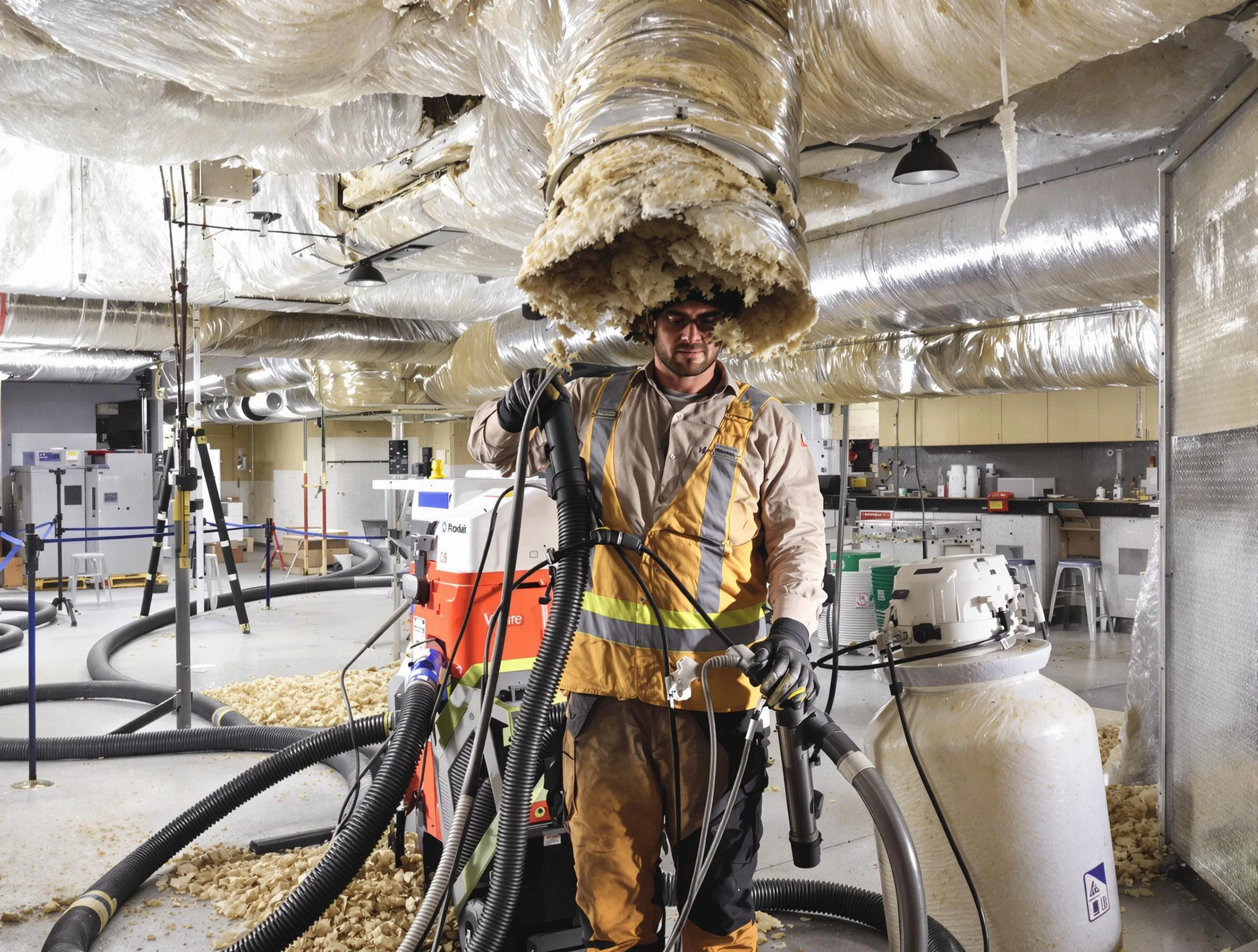 Professional vacuum insulation removal by Fairview Air Duct Cleaning expert in Fairview